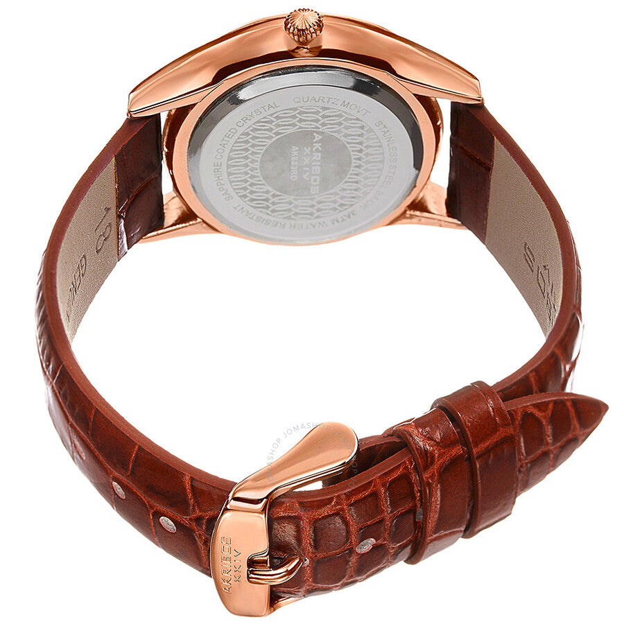 Akribos XXIV Lumin Quartz Silver Dial Ladies Watch P50141 - Dawson Watches #3