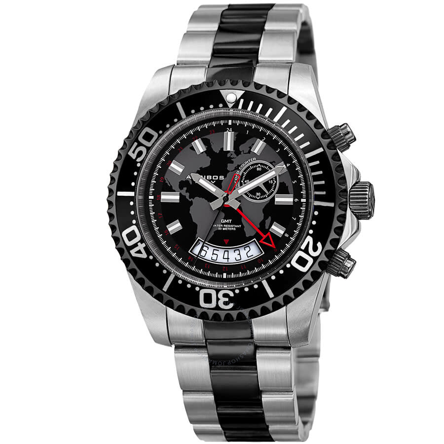 Akribos XXIV Men's Casual Quartz Black Dial Men's Watch P50173 - Dawson Watches