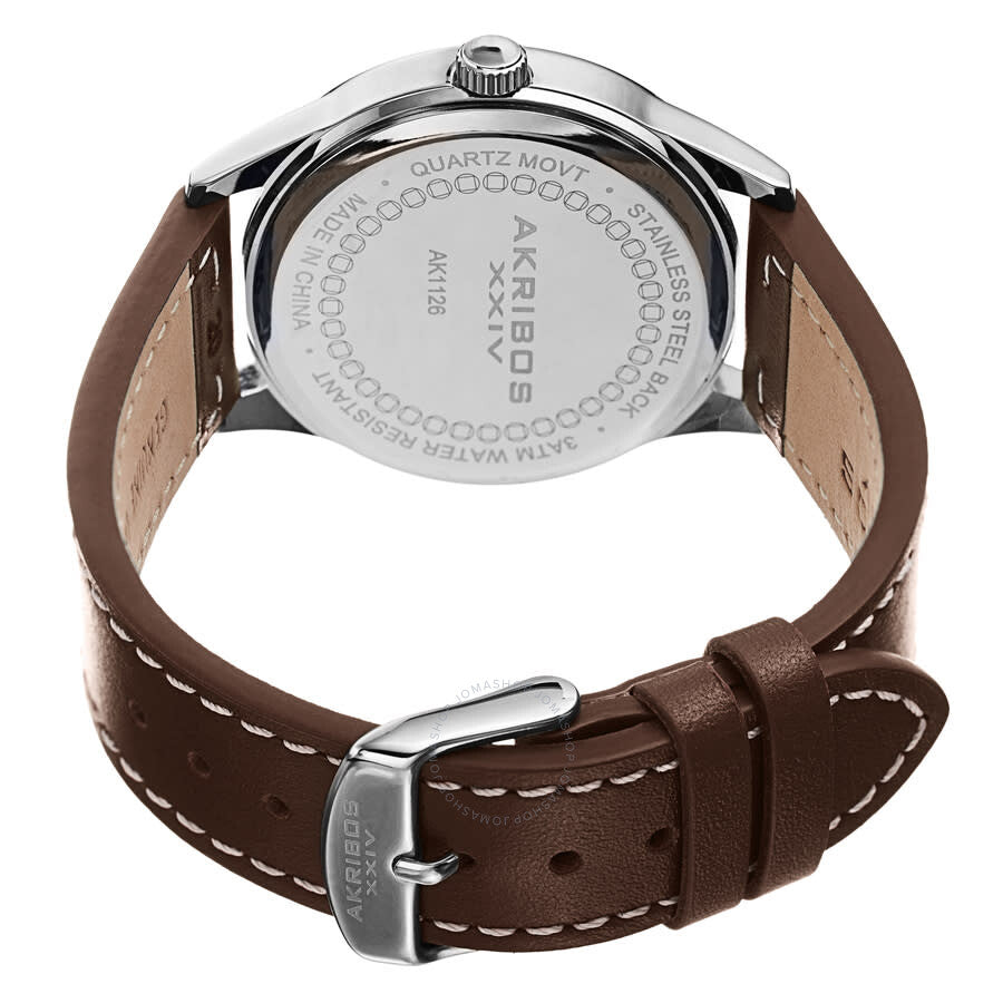 Akribos XXIV Men's Casual Quartz White Dial Men's Watch P50107 - Dawson Watches #2
