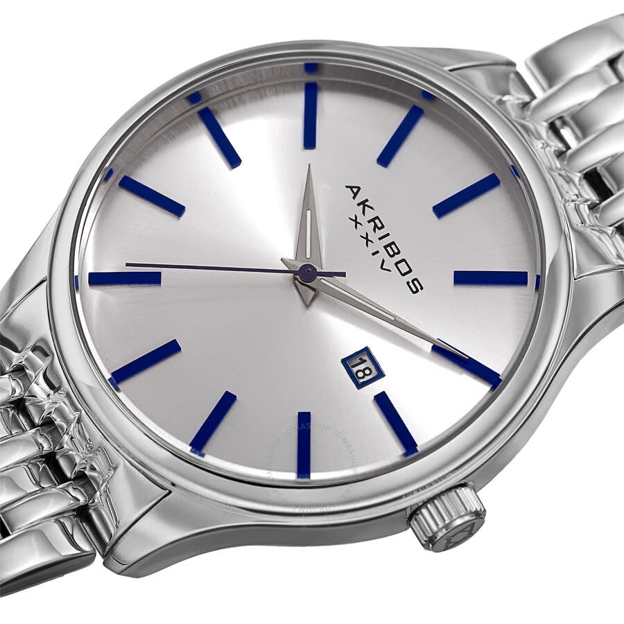 Akribos XXIV Men's Dress Quartz Silver Dial Men's Watch P50164 - The Watches Men & Co #2
