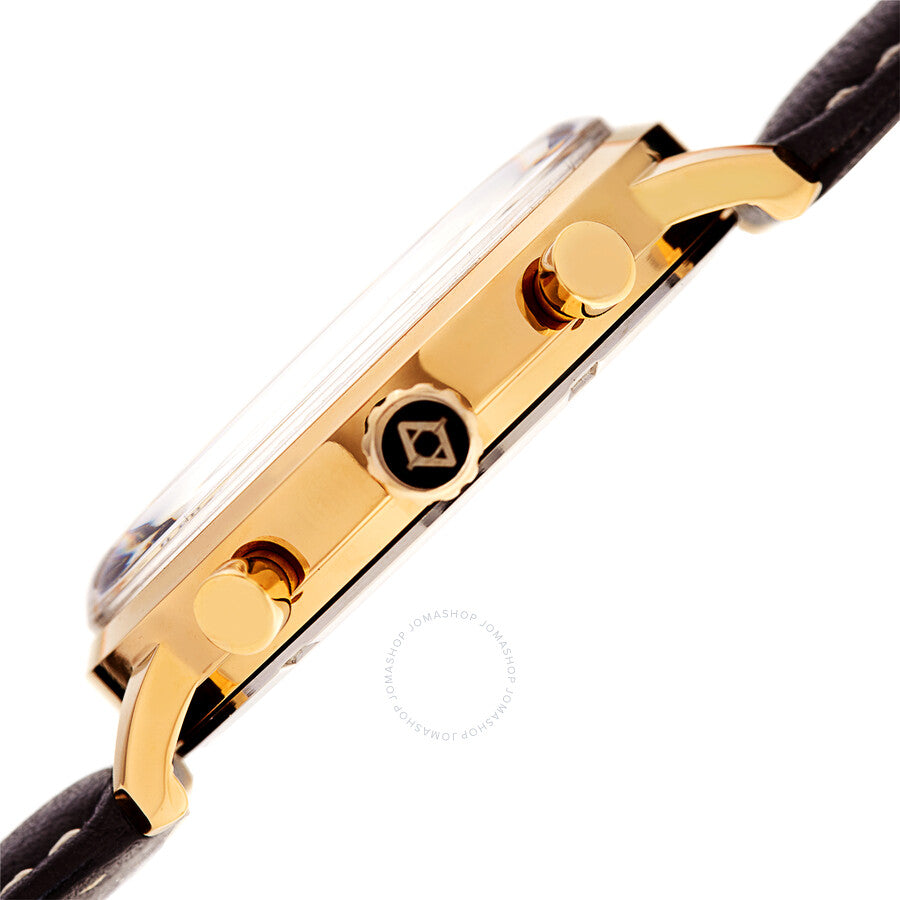 Akribos XXIV Dual Time Giold Dial Men's Watch AK1023YGBR - Dawson Watches #4
