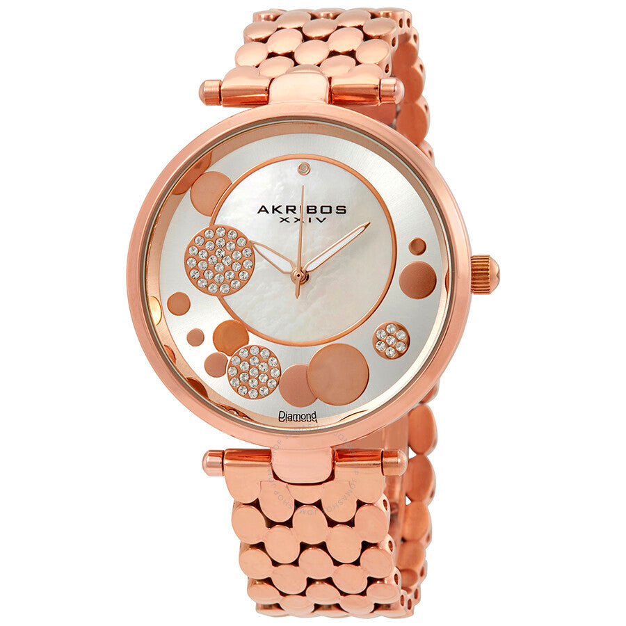 Akribos XXIV Mother of Pearl Dial Ladies Watch AK963RG - Dawson Watches