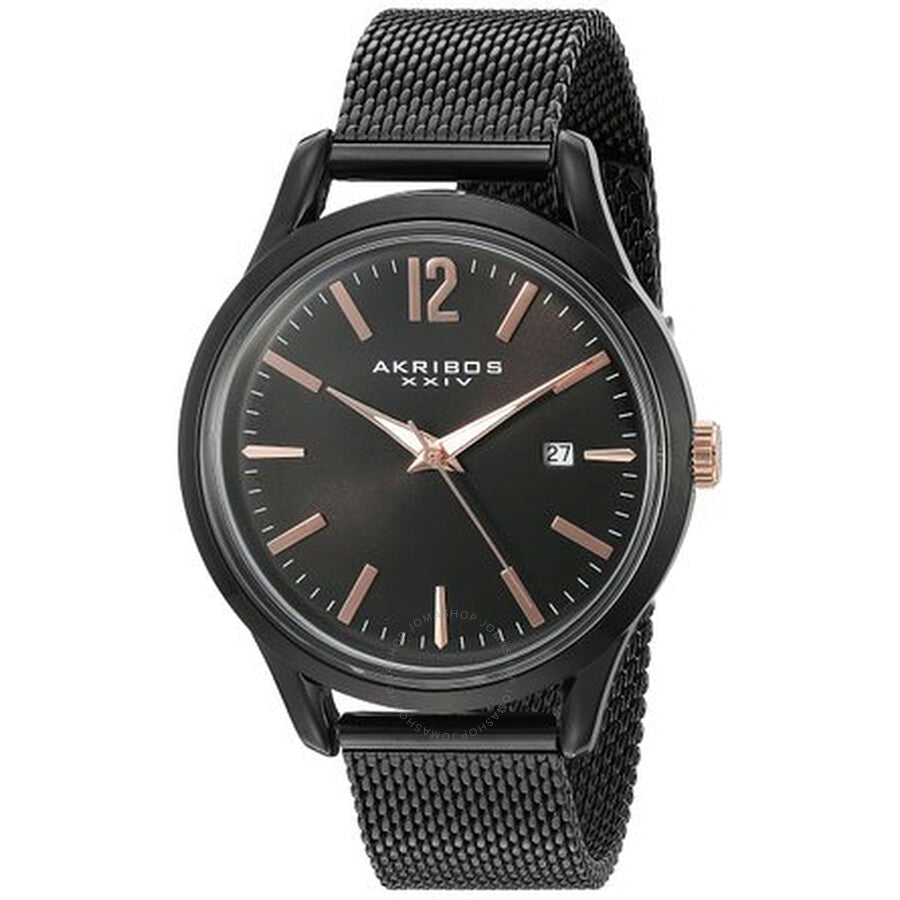 Akribos XXIV Omni Black Dial Men's Watch AK920BK - Dawson Watches