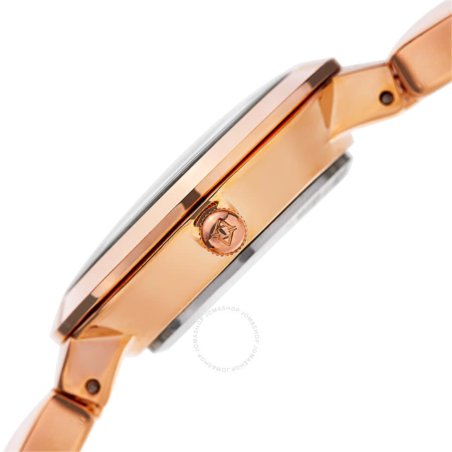 Akribos XXIV Ornate Quartz Diamond Rose Dial Ladies Watch P50118 - Dawson Watches #3