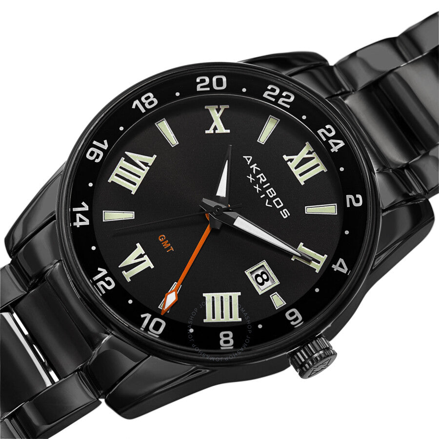 Akribos XXIV Quartz Black Dial Men's Watch AK1055BK - Dawson Watches #2