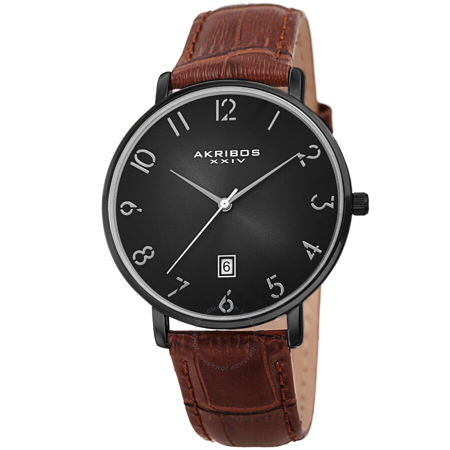 Akribos XXIV Quartz Black Dial Men's Watch AK1077BK - Dawson Watches