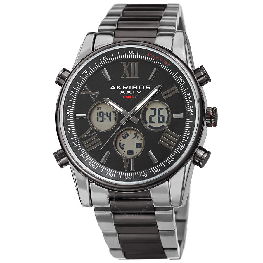 Akribos XXIV Quartz Black Dial Men's Watch AK1095TTB - Dawson Watches