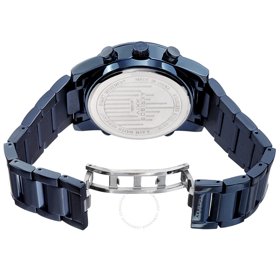 Akribos XXIV Quartz Blue Dial Men's Smart Watch AK1095BU - The Watches Men & Co #4
