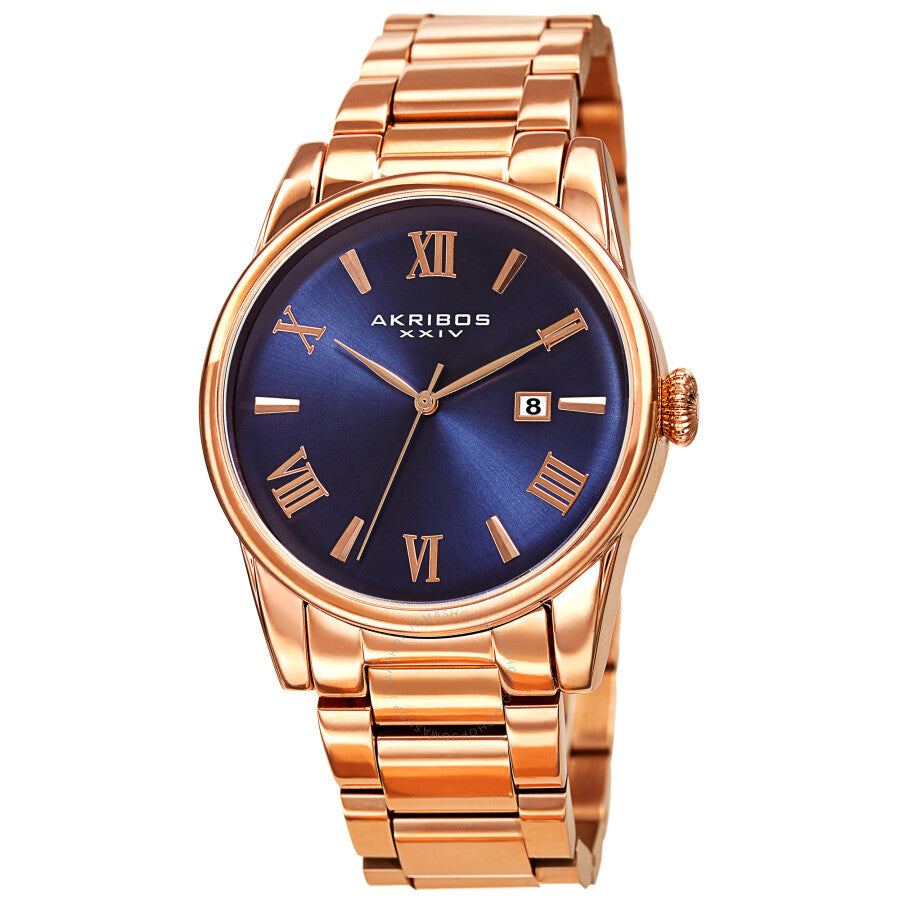 Akribos XXIV Quartz Blue Dial Men's Watch AK1056RGBU - Dawson Watches