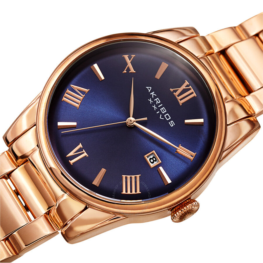 Akribos XXIV Quartz Blue Dial Men's Watch AK1056RGBU - Dawson Watches #2