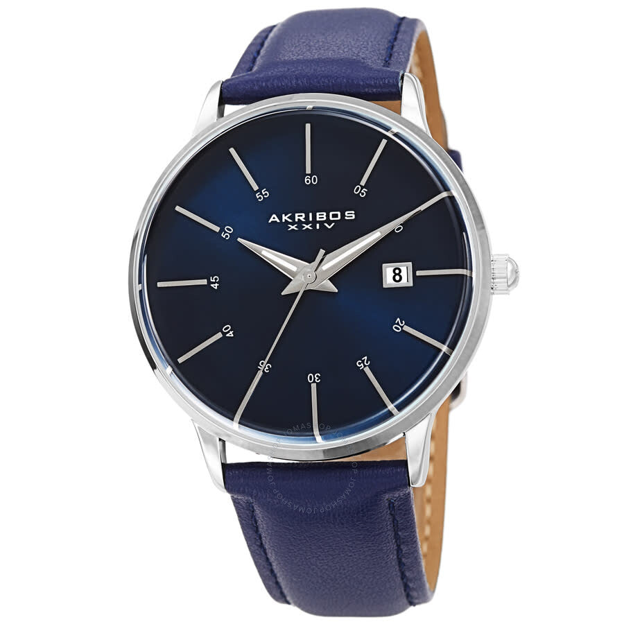 Akribos XXIV Quartz Blue Dial Men's Watch AK1104BU-S - Dawson Watches