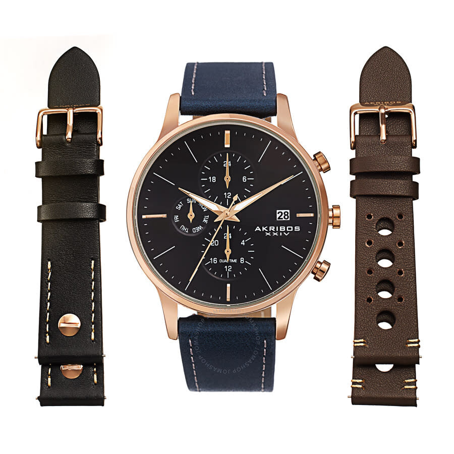 Akribos XXIV Quartz Blue Dial Men's Watch AK1105RGBU-S - Dawson Watches