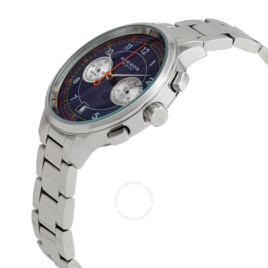 Akribos XXIV Quartz Blue Dial Stainless Steel Men's Watch AK1071SSBU - Dawson Watches #2