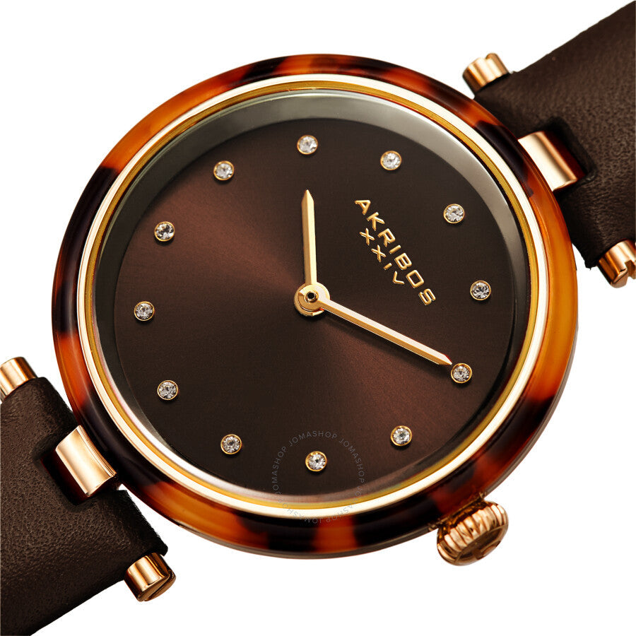 Akribos XXIV Quartz Brown Dial Ladies Watch AK1052BR - Dawson Watches #2