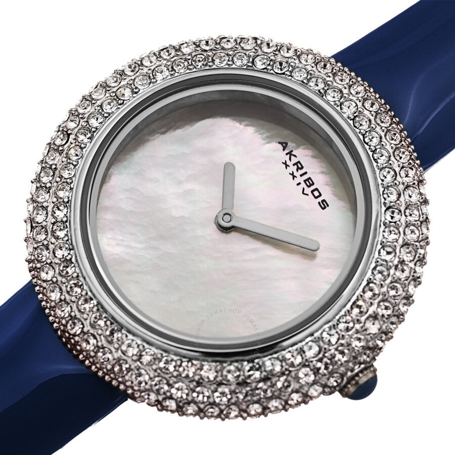 Akribos XXIV Quartz Crystal White Dial Ladies Watch AK1049BU - Dawson Watches #2