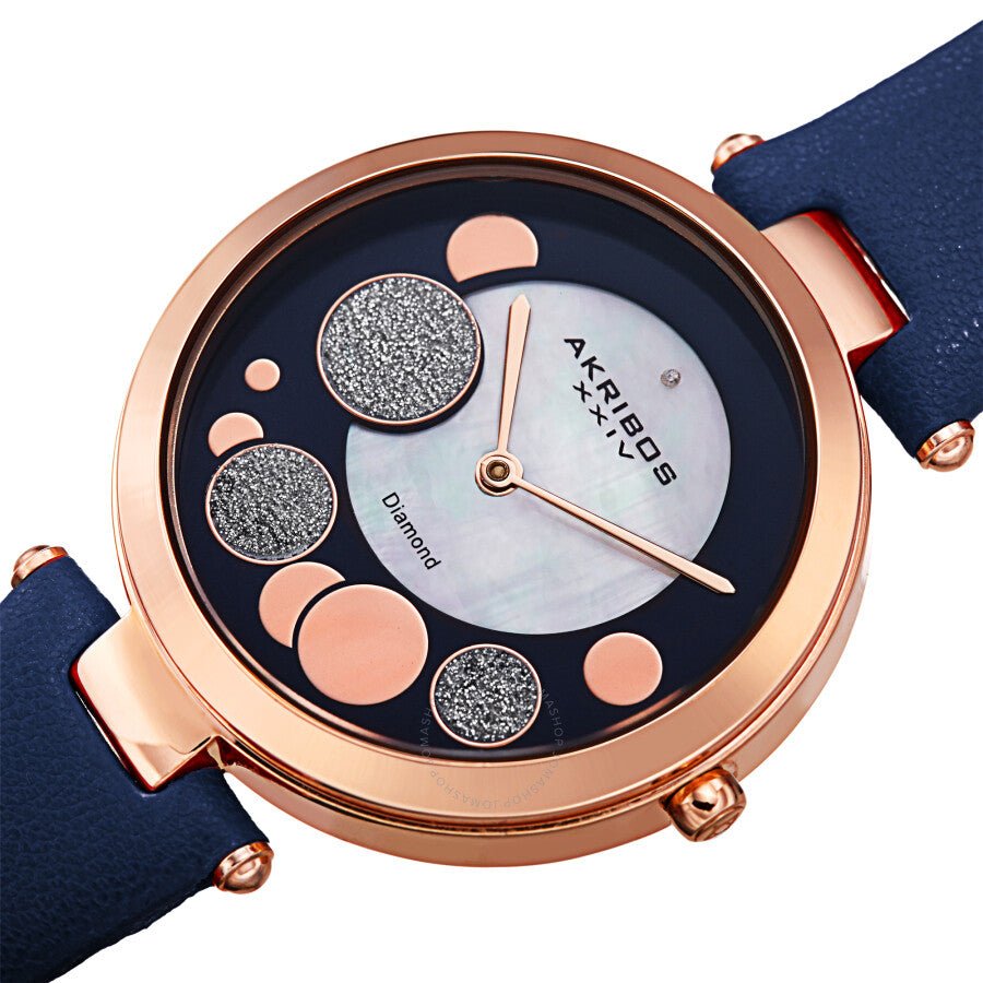 Akribos XXIV Quartz Diamond Blue Dial Ladies Watch AK1069BU - Dawson Watches #2