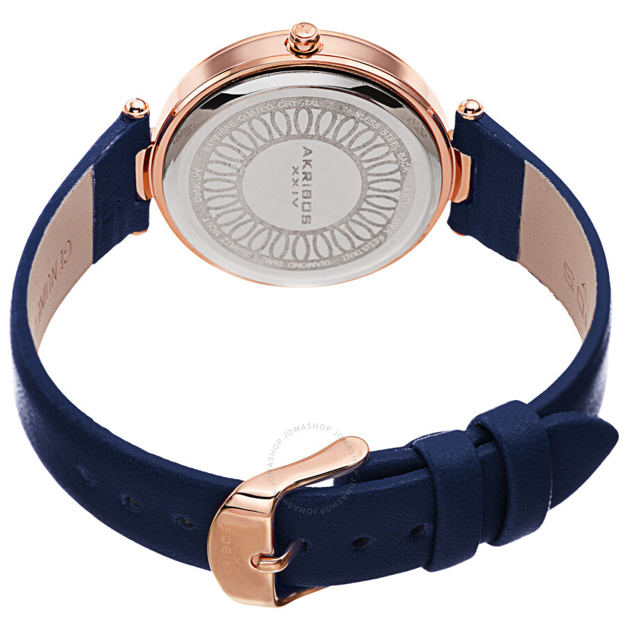 Akribos XXIV Quartz Diamond Blue Dial Ladies Watch AK1069BU - Dawson Watches #4