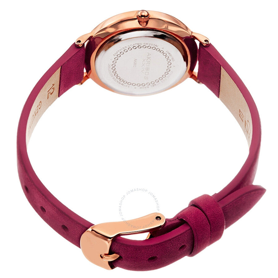 Akribos XXIV Quartz Diamond Rose Dial Ladies Watch AK882PK - Dawson Watches #3