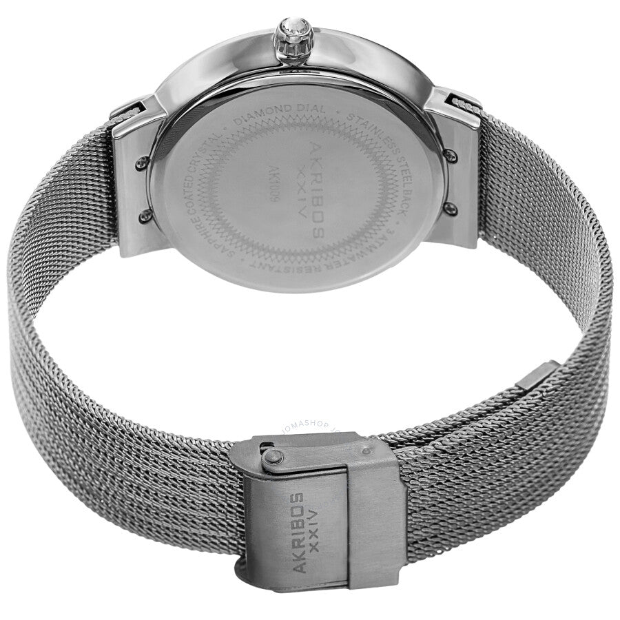 Akribos XXIV Quartz Diamond White Mother of Pearl Dial Ladies Watch AK1009SS - Dawson Watches #4
