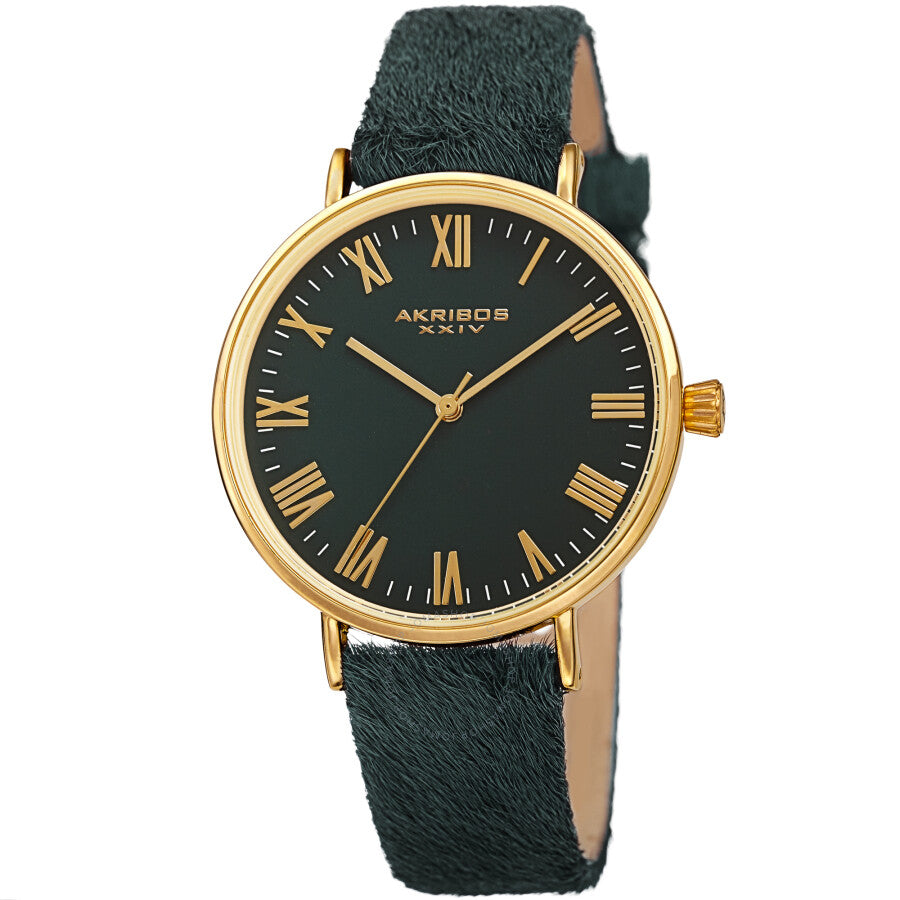 Akribos XXIV Quartz Green Dial Ladies Watch AK1081GN - Dawson Watches