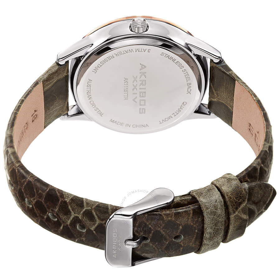Akribos XXIV Quartz Grey Dial Ladies Watch AK1115TTR - Dawson Watches #4