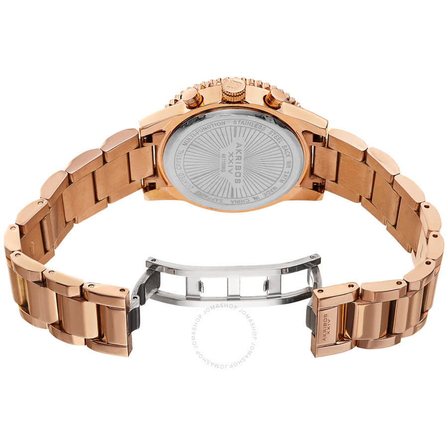 Akribos XXIV Quartz Rose Gold Dial Ladies Watch AK1100RG - Dawson Watches #4