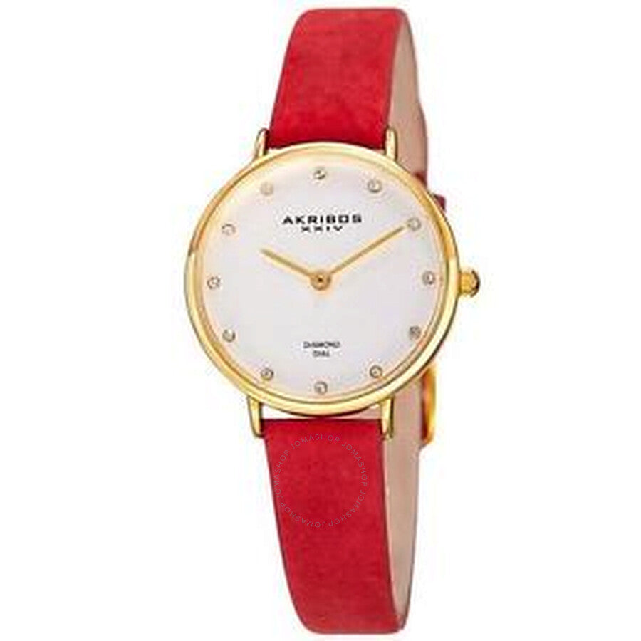 Akribos XXIV Quartz Silver Dial Ladies Watch AK882BUR - Dawson Watches
