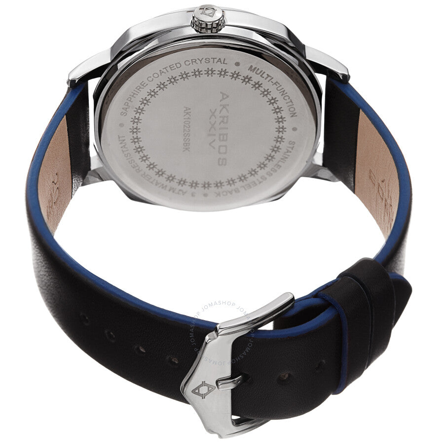 Akribos XXIV Quartz Silver Dial Men's Watch AK1022SSBK - The Watches Men & Co #4