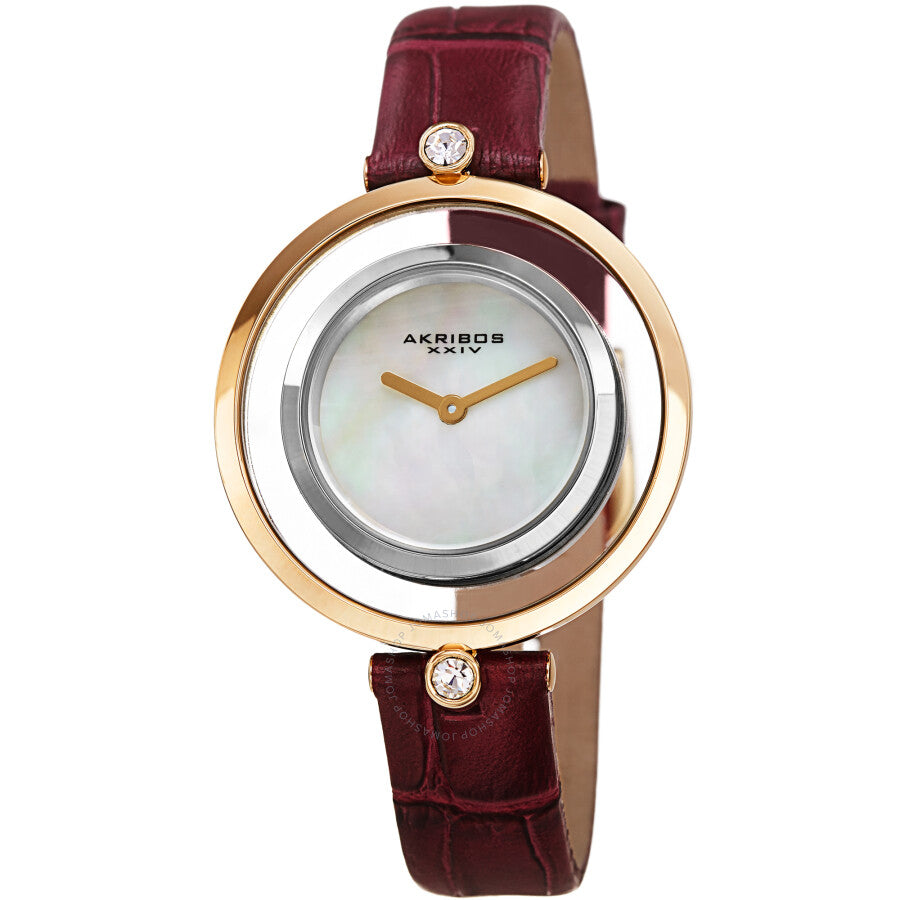 Akribos XXIV Quartz White Dial Ladies Watch AK1060PU - Dawson Watches