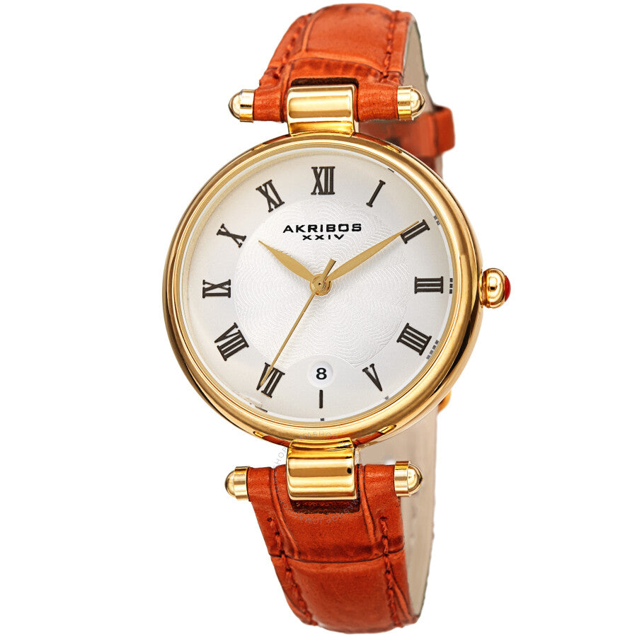 Akribos XXIV Quartz White Dial Ladies Watch AK1070OR - Dawson Watches