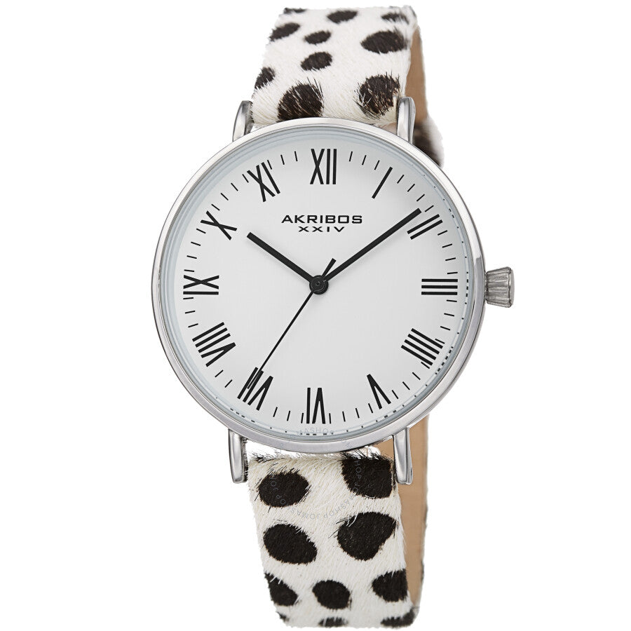 Akribos XXIV Quartz White Dial Ladies Watch AK1080SS - Dawson Watches