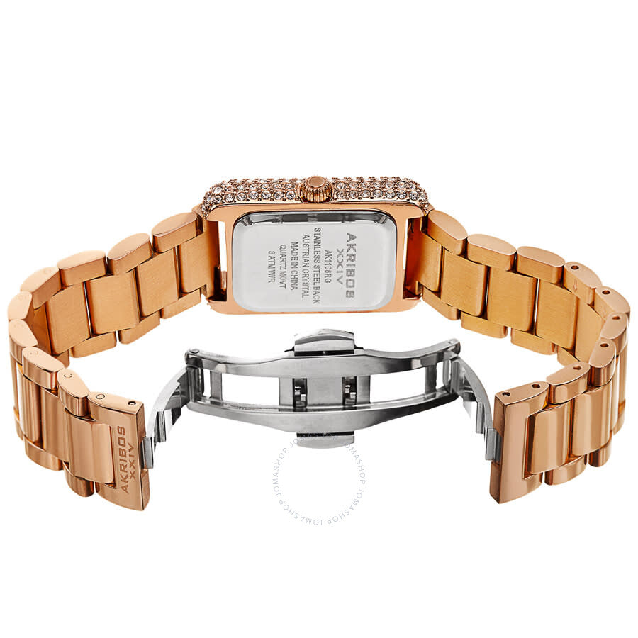 Akribos XXIV Quartz White Dial Rose Gold-tone Ladies Watch AK1108RG - Dawson Watches #4