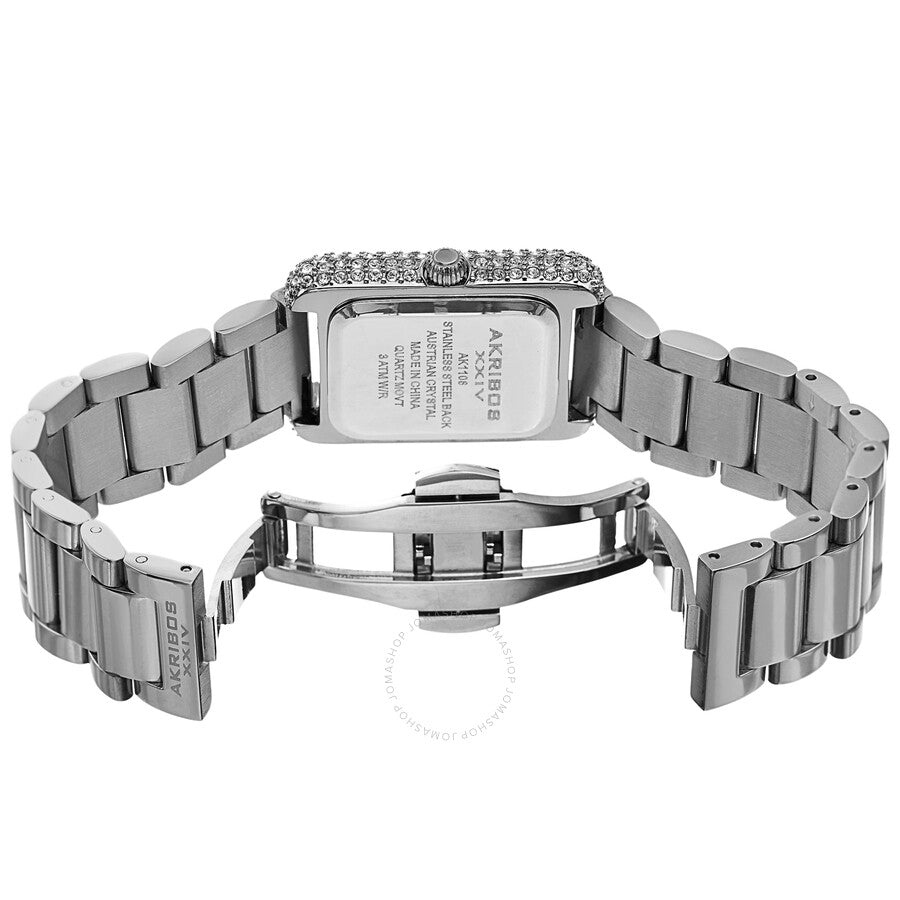 Akribos XXIV Quartz White Dial Ladies Watch AK1108SS - Dawson Watches #4