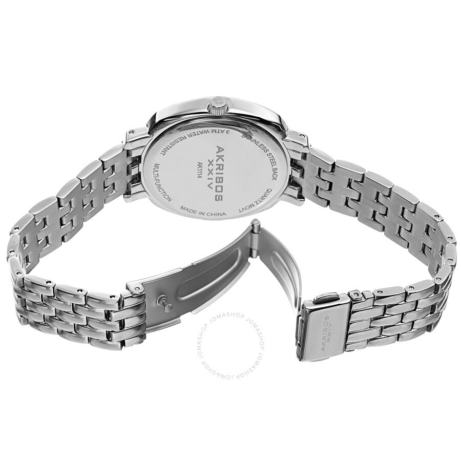 Akribos XXIV Quartz White Dial Ladies Watch AK1114SS - Dawson Watches #4
