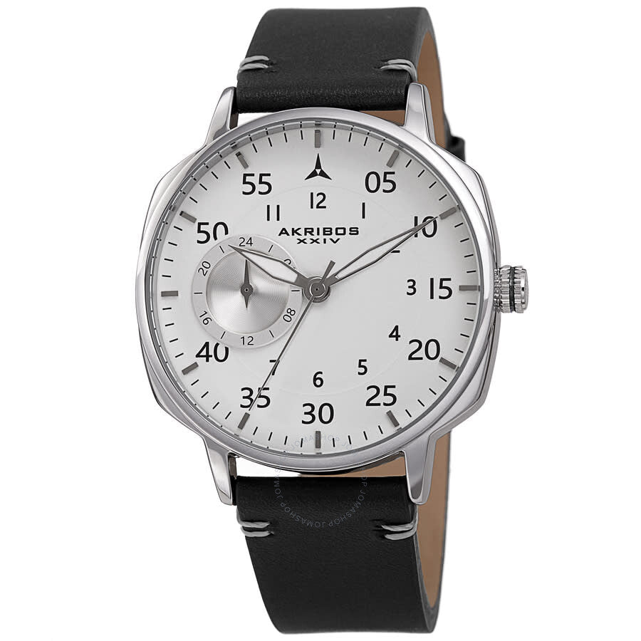 Akribos XXIV Quartz White Dial Men's Watch AK1109BU - Dawson Watches