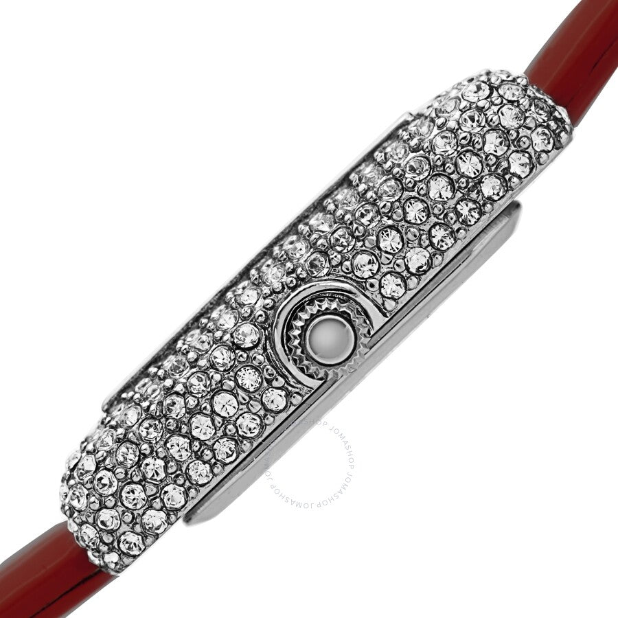 Akribos XXIV Quartz Crystal Red Dial Red Leather Ladies Watch AK1068RD - Dawson Watches #3