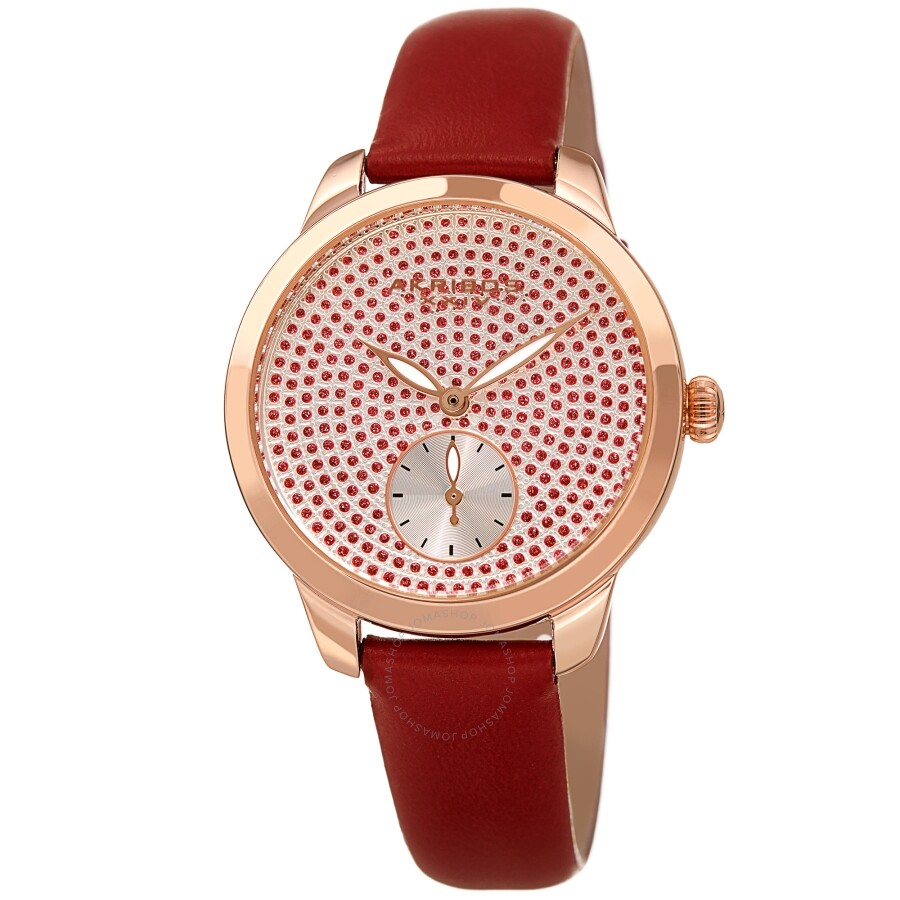 Akribos XXIV Quartz Red Crystal-set Dial Ladies Watch AK1089RD - Dawson Watches