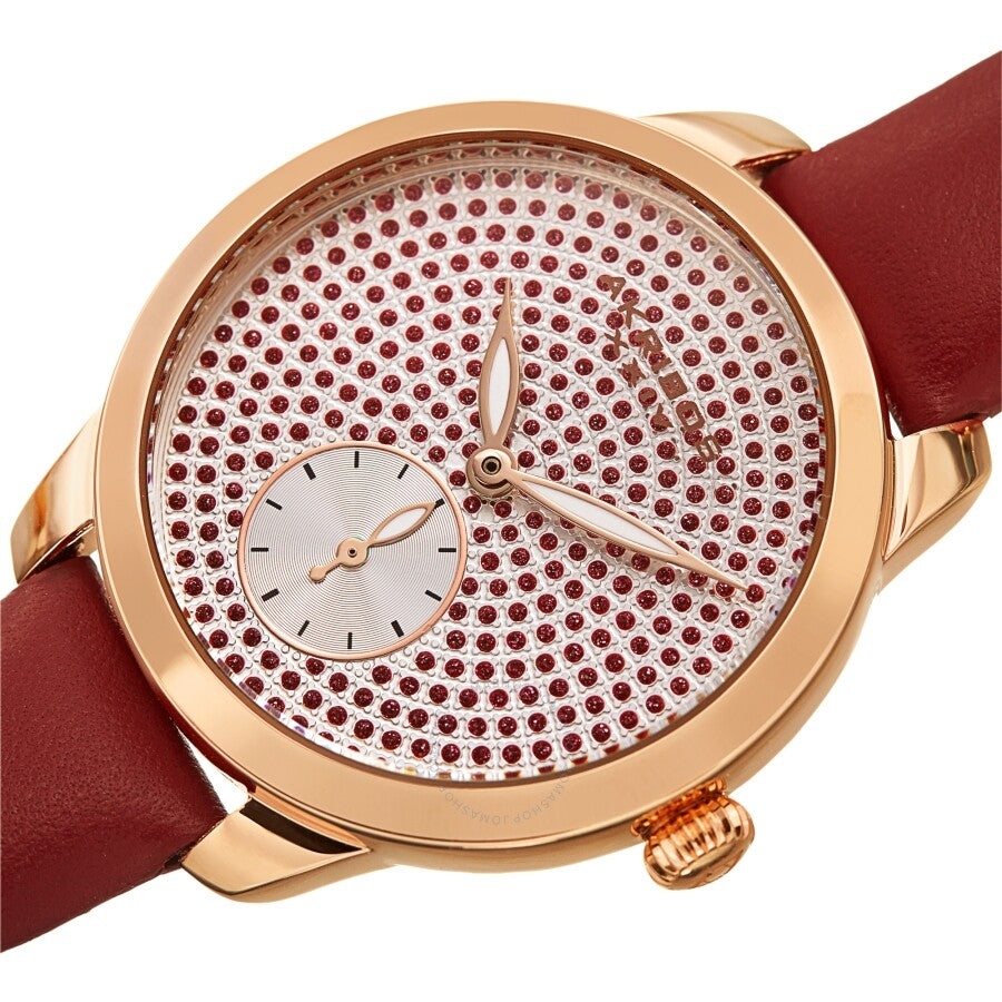 Akribos XXIV Quartz Red Crystal-set Dial Ladies Watch AK1089RD - Dawson Watches #2
