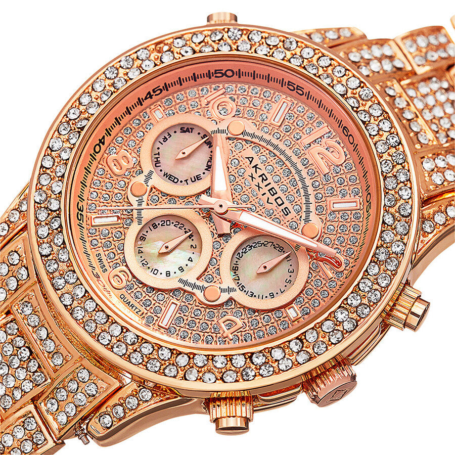 Akribos XXIV Rose Dial Rose Gold-tone Ladies Watch AK776RG - Dawson Watches #2