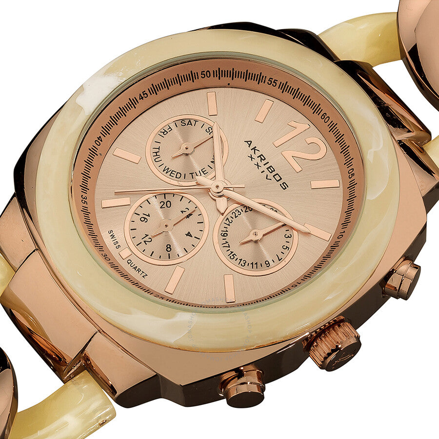 Akribos XXIV Rose Gold-Tone Ladies Watch AK641RG - Dawson Watches #2