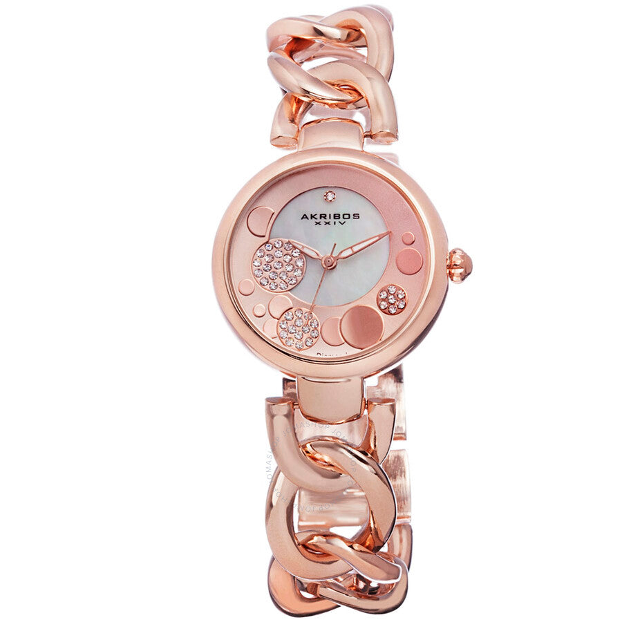 Akribos XXIV Rose Gold-tone Ladies Watch AK678RG - Dawson Watches