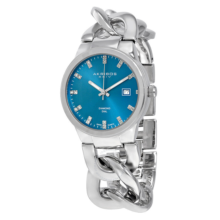 Akribos XXIV Silver-tone Base metal Ladies Watch AK759SSTQ - Dawson Watches