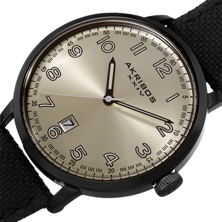 Akribos XXIV Quartz Silver Dial Men's Watch AK1025BK - Dawson Watches #2