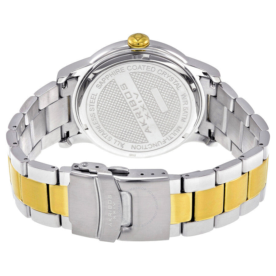 Akribos XXIV White Matte Dial Two-tone Men's Watch AK728TTG - Dawson Watches #3