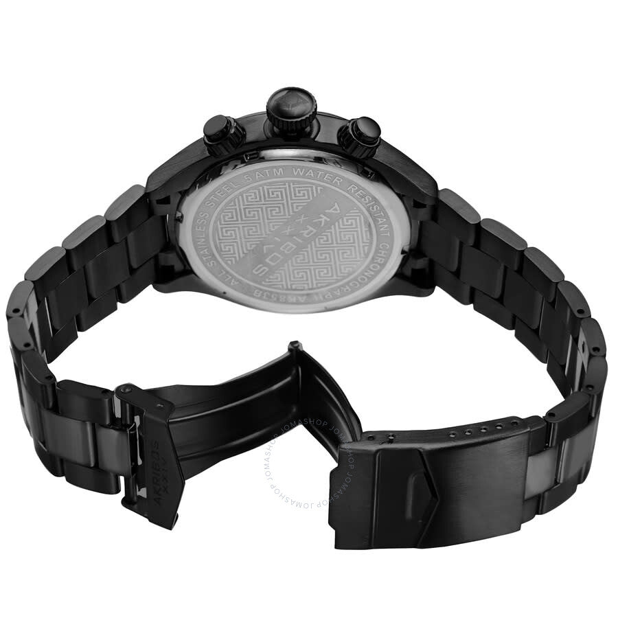 Akribos XXIV Trek Chronograph Quartz Black Dial Men's Watch P50128 - Dawson Watches #4