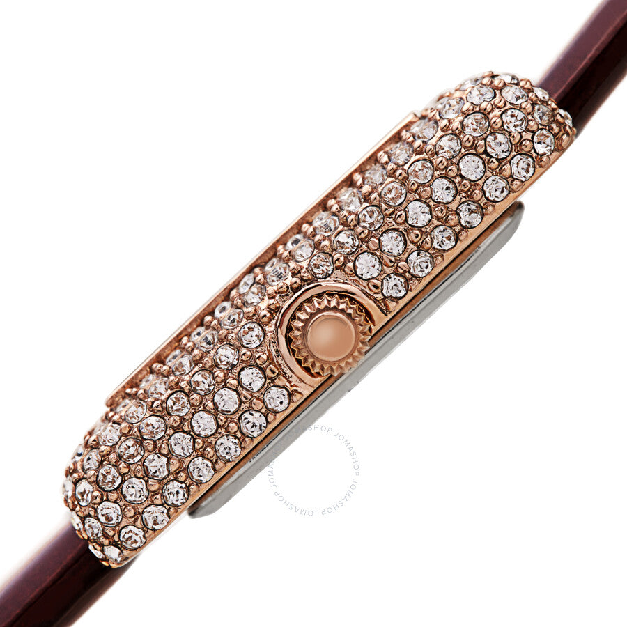 Akribos XXIV White Dial Brown Leather Ladies Watch AK1068BR - Dawson Watches #3
