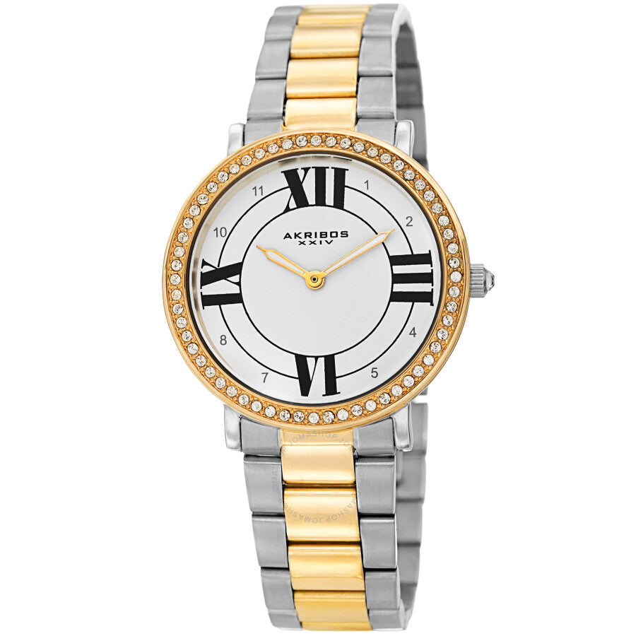 Akribos XXIV White Dial Ladies Watch AK1036TTG - Dawson Watches