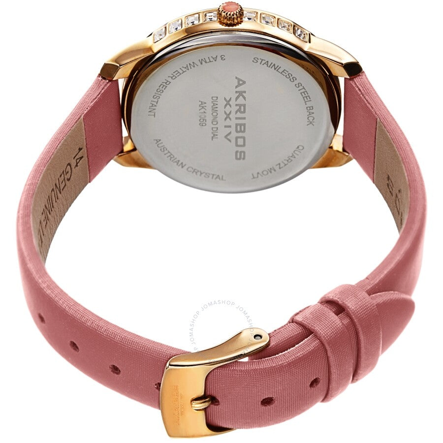 Akribos XXIV Quartz White Dial Ladies Watch AK1059PK - Dawson Watches #4