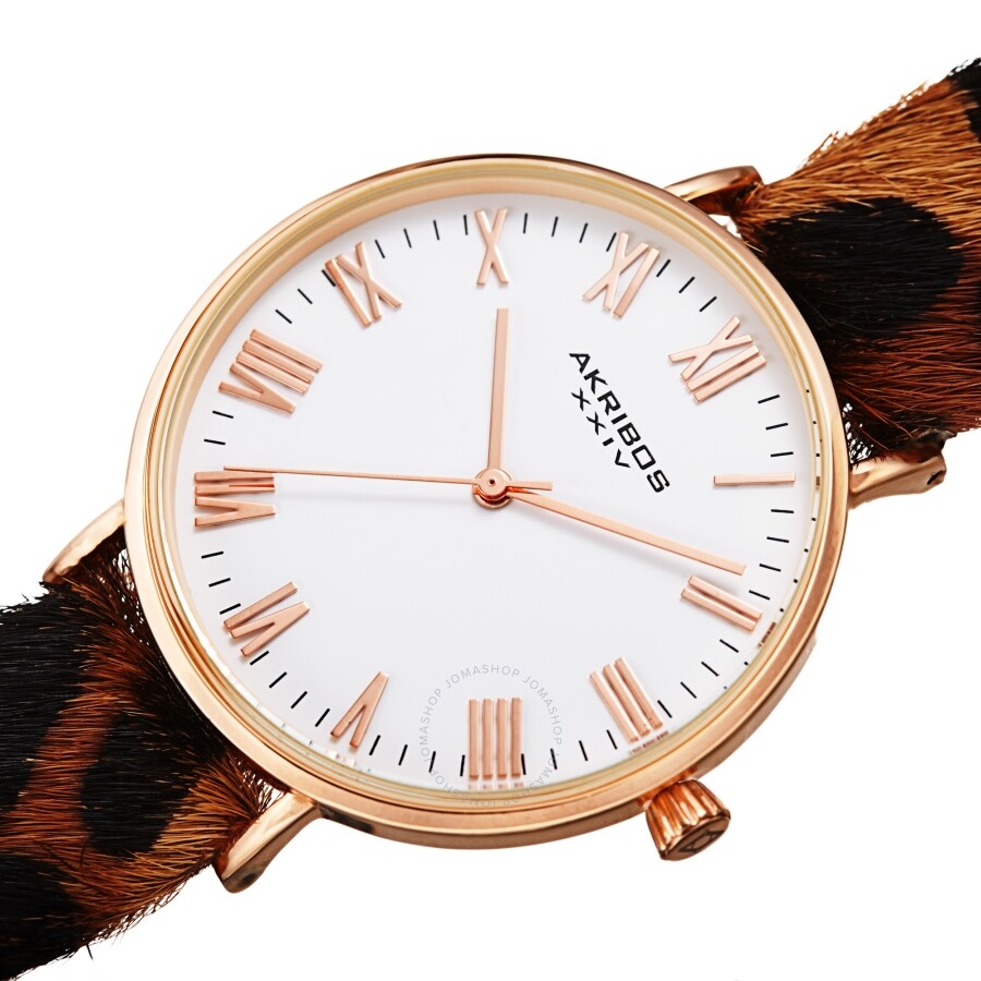 Akribos XXIV Quartz White Dial Ladies Watch AK1080RG - Dawson Watches #2