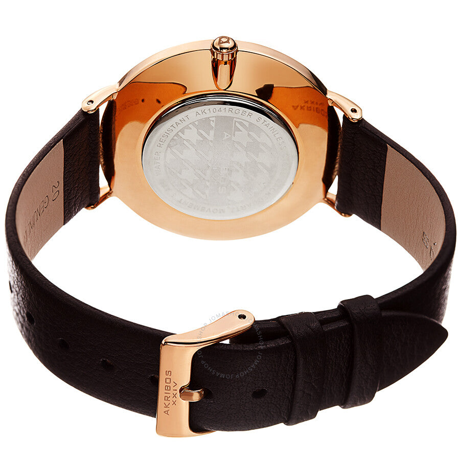 Akribos XXIV Waves White Dial Men's Watch AK1041RGBR - Dawson Watches #3